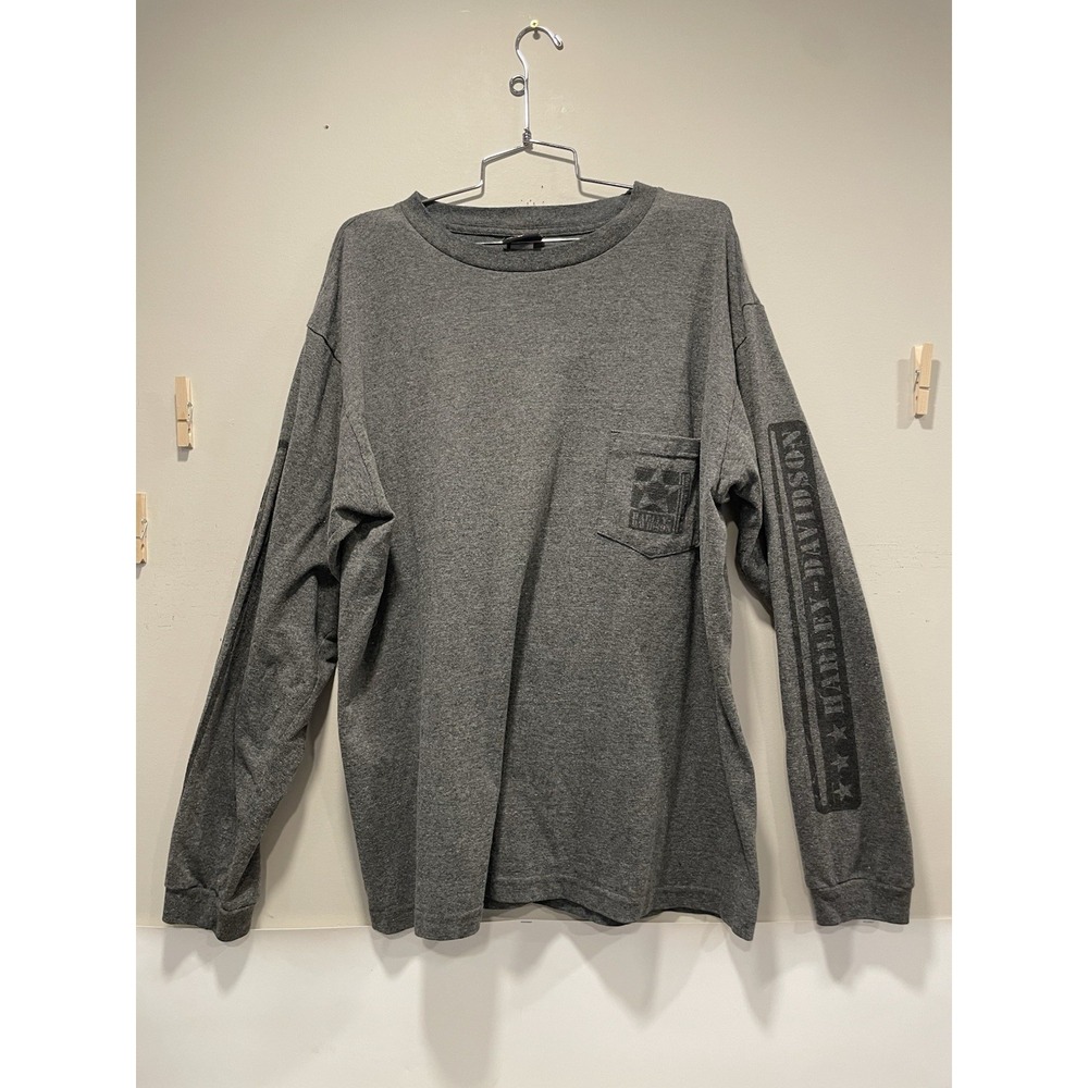 Harley Davidson Madison WI Capital City Long Sleeve Shirt XLarge Grey